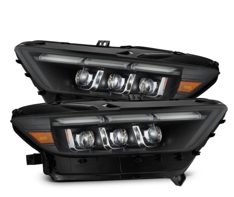 AlphaRex 15-17 Ford Mustang NOVA LED Proj Headlights Black w/Activ Light/Seq Signal/Switch DRL Headlights AlphaRex