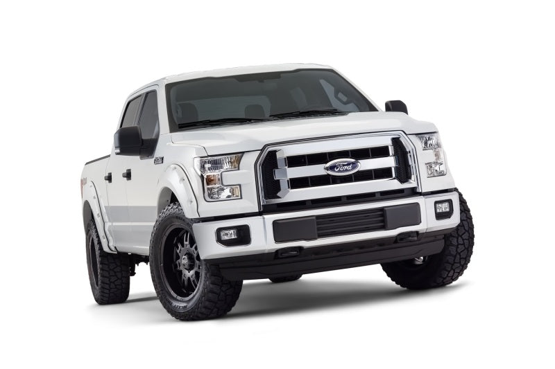 Bushwacker 16-17 Ford F-150 Styleside Pocket Style Flares 4pc 78.9/67.1/97.6in Bed - Oxford White Fender Flares Bushwacker