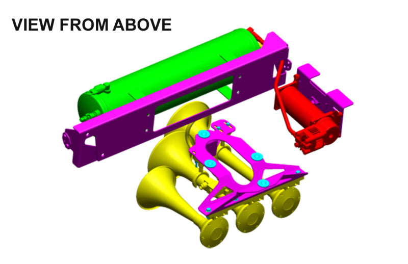 Kleinn 17-22 Ford F-250/ F-350/ F-450 Onboard Air System w/ Model 230 Horns Horns Kleinn Air Horns