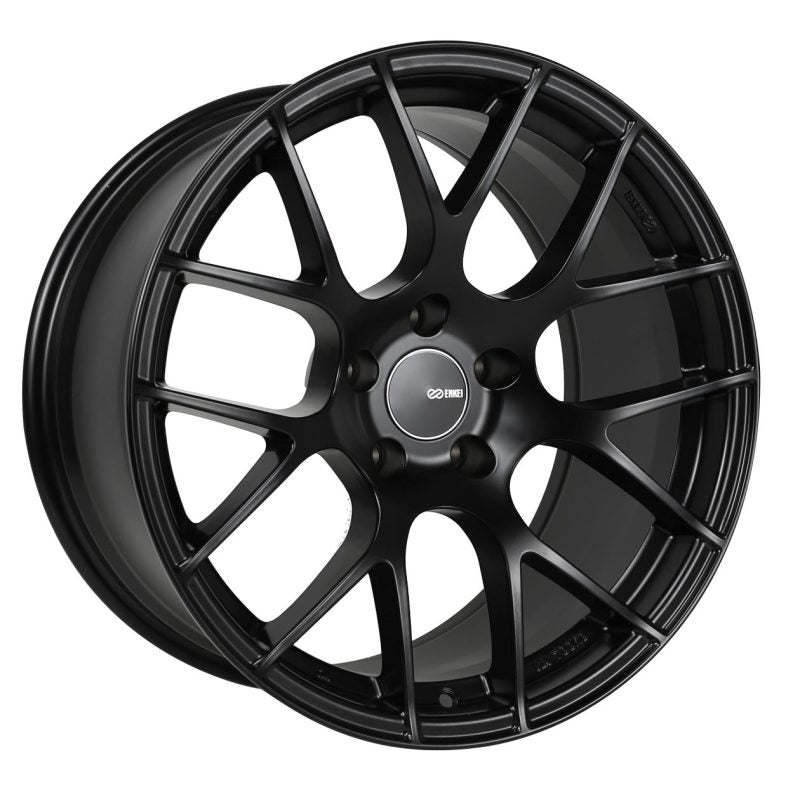 Enkei Raijin 19x8.5 38mm Offset 5x120 Bolt Pattern 72.6 Hub Bore Black Wheel Wheels - Cast Enkei