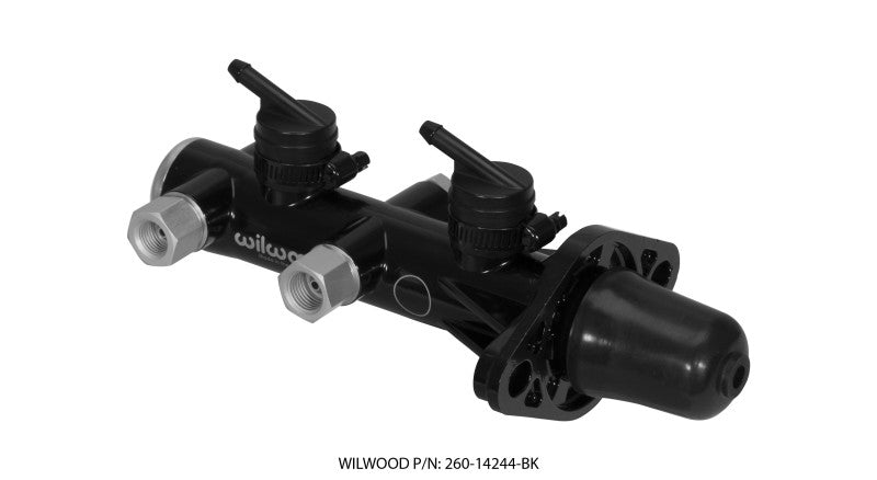 Wilwood Tandem Remote Master Cylinder - 1 1/8in Bore Black Brake Master Cylinder Wilwood