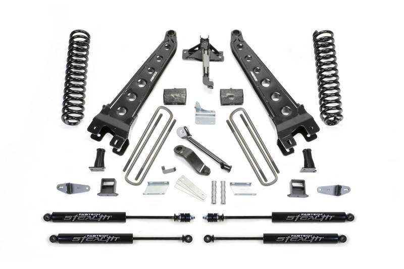 Fabtech 08-10Ford F450/550 4WD 6in Rad Arm Sys w/Coils & Stealth Lift Kits Fabtech