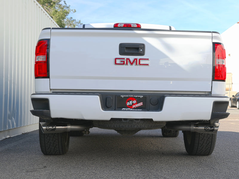 aFe Gemini XV Cat-Back Exhaust System GM Trucks 09-18 V6-4.3/V8-4.8/5.3L- Cut-Out Polished Catback aFe