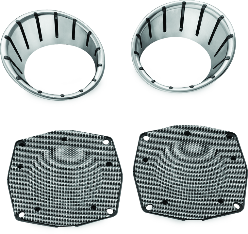 Kuryakyn LED Speaker Bezels 96-13 Touring Models Chrome Hardware - Singles Kuryakyn