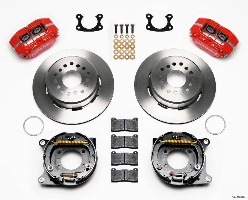 Wilwood Dynapro Dust-Boot P/S Park Brake Kit Red Small Ford 2.50in Offset Big Brake Kits Wilwood