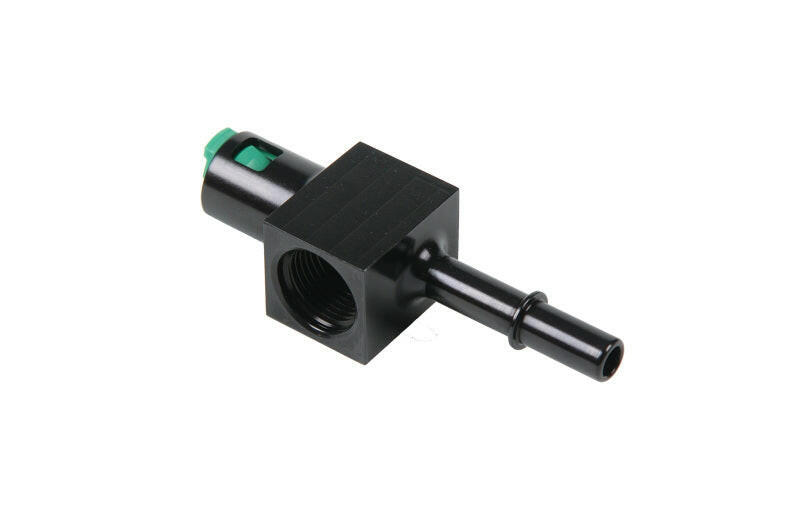 Aeromotive 3/8in Quick Connect with AN-08 port and 1/8in gauge port Fittings Aeromotive