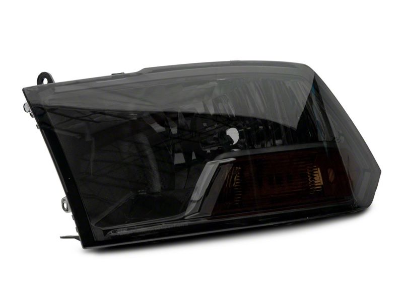 Raxiom 09-18 Dodge RAM 1500 Axial OEM Rep Headlights w/ Single Bulb- Chrome Housing (Smoked Lens) Headlights Raxiom