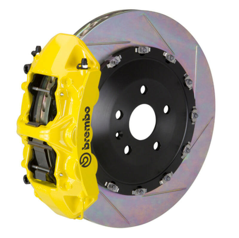 Brembo 19+ A6 (C8)/19+ A7 (C8) Front GT BBK 6 Piston Cast 405x34 2pc Rotor Slotted Type-1- Yellow Brake Kits - Performance Slot Brembo