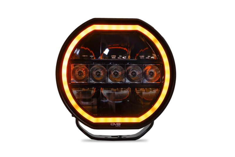 DV8 Offroad 7in Halo Elite Round Light w/ Accent Halo - White/Amber Light Bars & Cubes DV8 Offroad