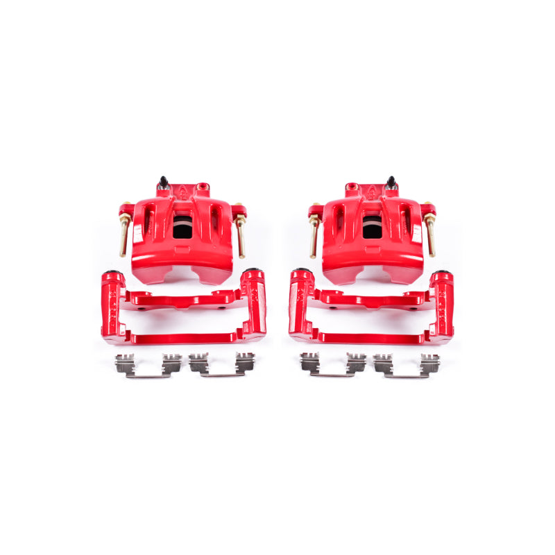 Power Stop 05-11 Chrysler 300 Front Red Calipers w/Brackets - Pair Brake Calipers - Perf PowerStop
