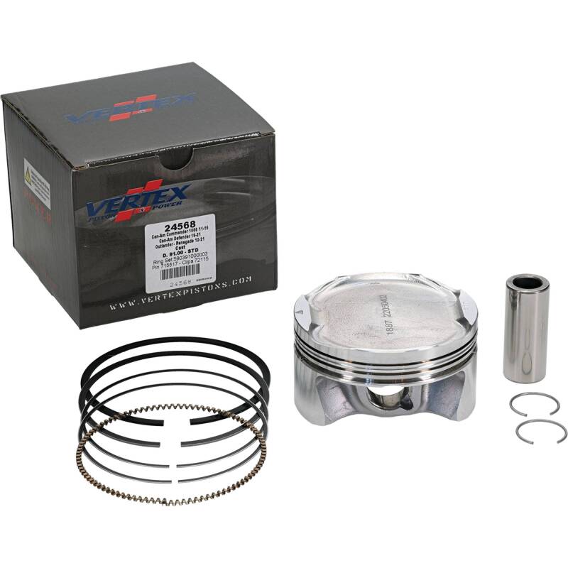 Vertex Piston 11-19 Can-Am Commander 1000 1000cc Cast Replica Piston Kit Piston Sets - Powersports Vertex Pistons