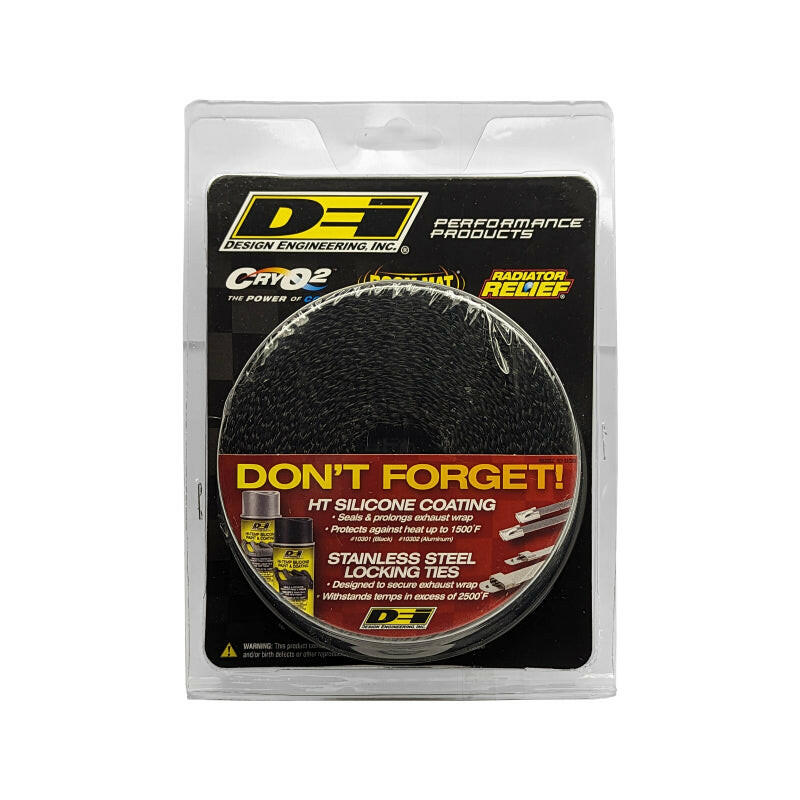 DEI Exhaust Wrap 2in x 25ft - Titanium - Black Exhaust Wrap DEI
