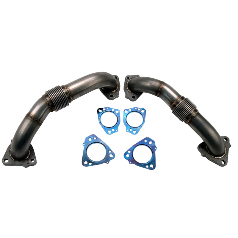 Wehrli 17-24 Chevrolet 6.6L L5P Duramax 2in Stainless Up Pipe Kit w/Gaskets Connecting Pipes Wehrli