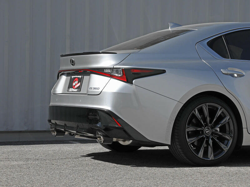 aFe Lexus IS350 14-22 V6-3.5L Takeda Axle-Back Exhaust System- Carbon Fiber Tip Axle Back aFe