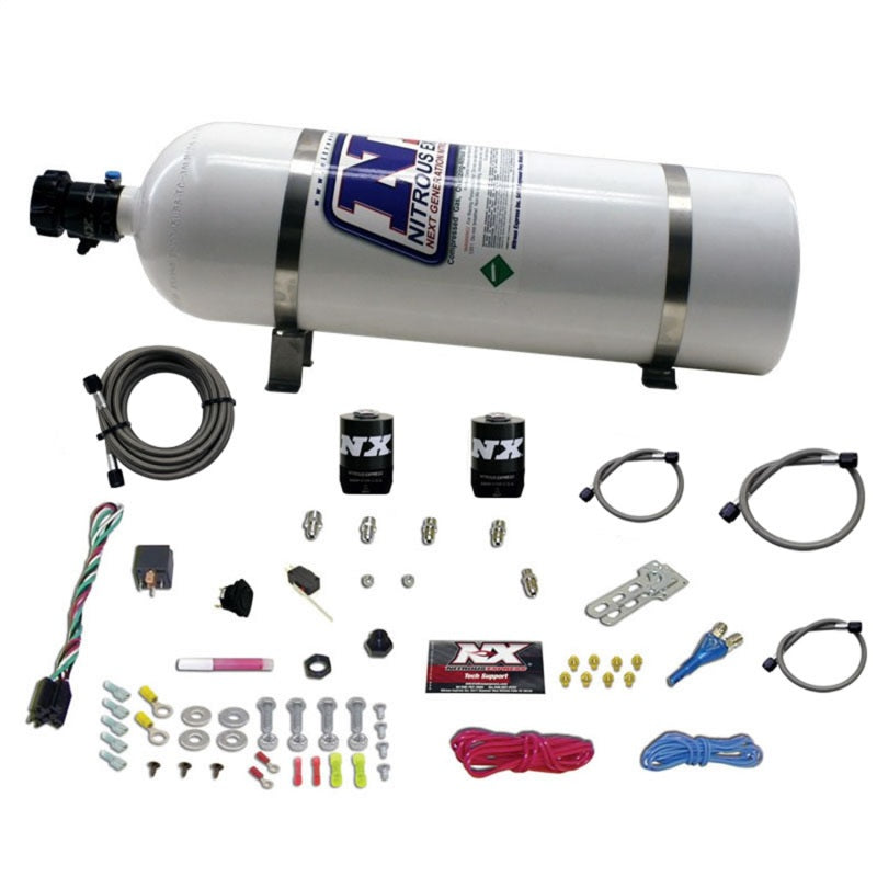 Nitrous Express All Ford EFI Single Nozzle Nitrous Kit (35-150HP) w/15lb Bottle Nitrous Systems Nitrous Express