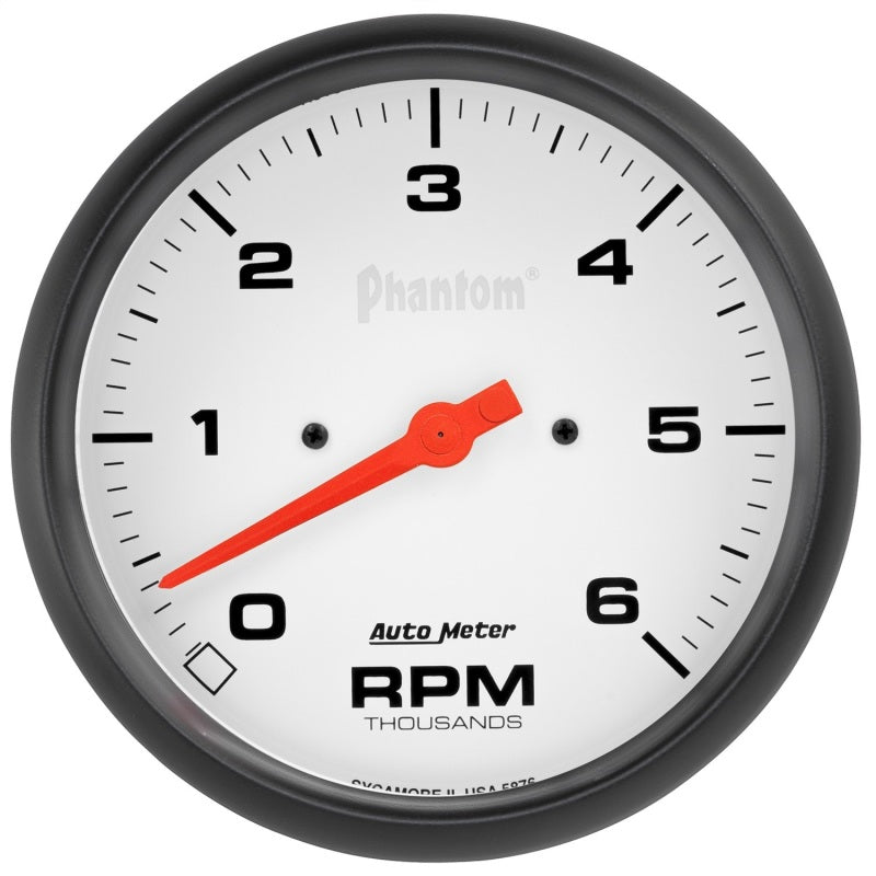 AutoMeter Phantom 5in. 0-6K RPM In-Dash Tachometer Gauge Gauges AutoMeter