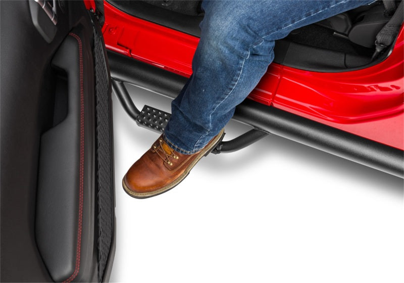 N-Fab Nerf Step 2019 Jeep Wrangler JT 4DR Truck Full Length - Tex. Black - 3in Side Steps N-Fab