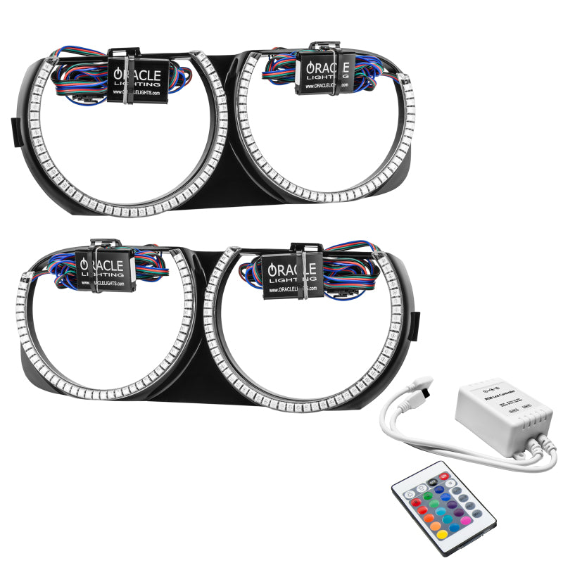 Oracle 15-21 Dodge Challenger Pre-Installed Halo Headlight Bezel - w/ Simple Controller Light Mounts ORACLE Lighting