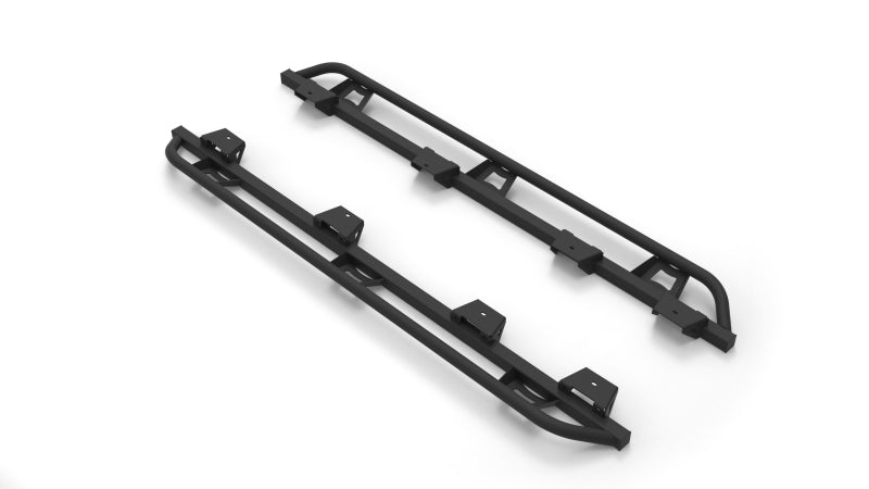 N-Fab Trail Slider Steps 2020 Jeep Wrangler Gladiator JT 4 Door All Beds - SRW - Textured Black Body Armor & Rock Rails N-Fab