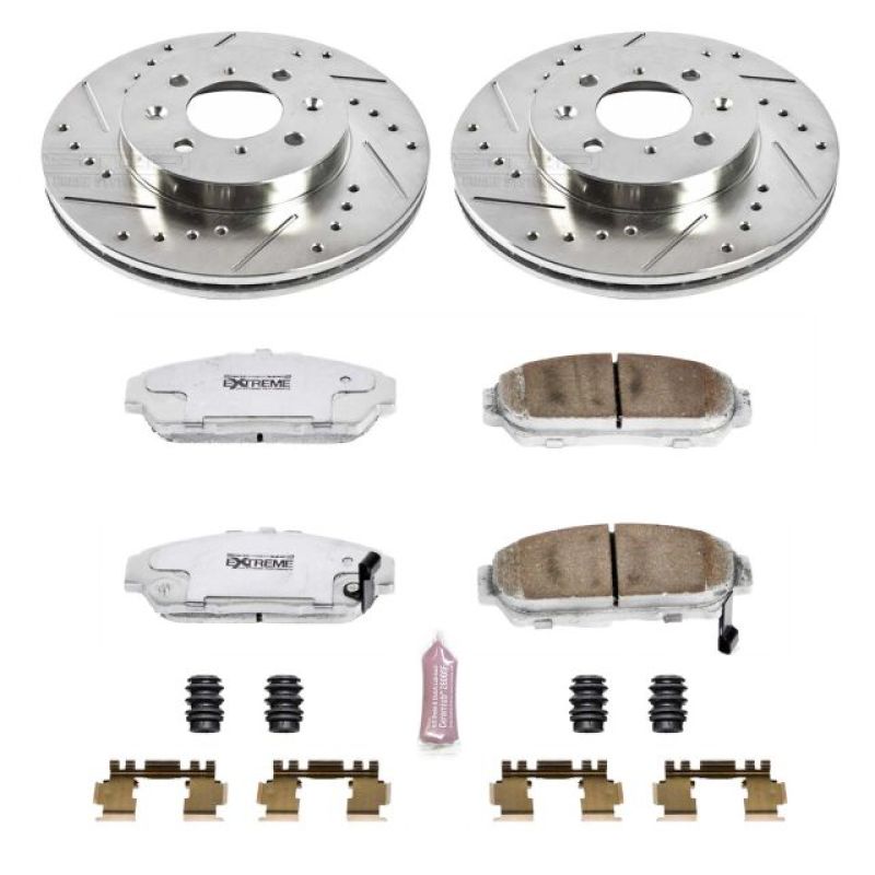 Power Stop 94-01 Acura Integra Front Z26 Street Warrior Brake Kit Brake Kits - Performance D&S PowerStop