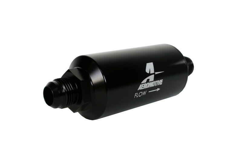 Aeromotive In-Line Filter - (AN-10) 100 Micron Stainless Steel Element Black Anodize Finish Fuel Filters Aeromotive