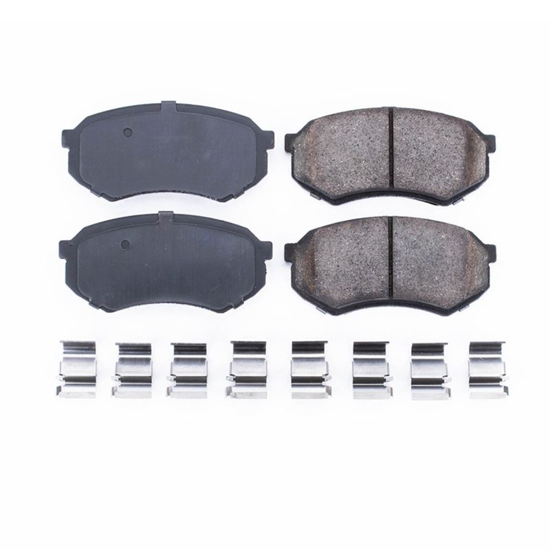 Power Stop 88-91 Mazda 929 Front Z17 Evolution Ceramic Brake Pads w/Hardware Brake Pads - OE PowerStop