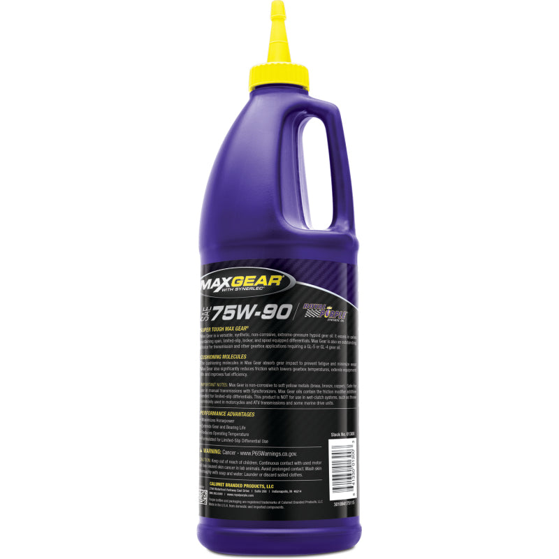 Royal Purple Max Gear Synthetic 75W-90 Gear Oil - 1 Quart Gear Oils Royal Purple