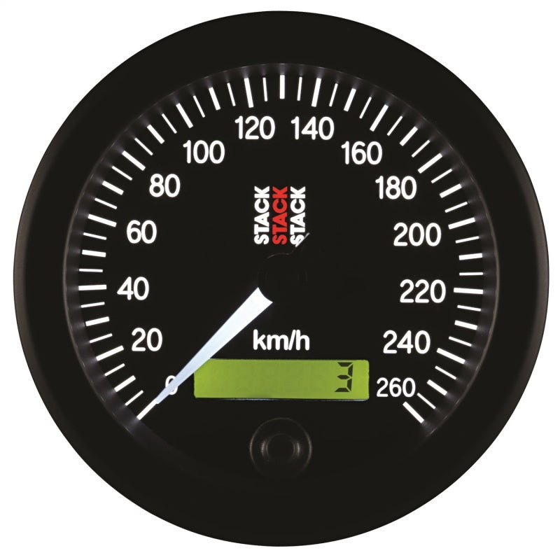 Autometer Stack 88mm 0-260 KM/H Electronic Speedometer - Black Gauges AutoMeter