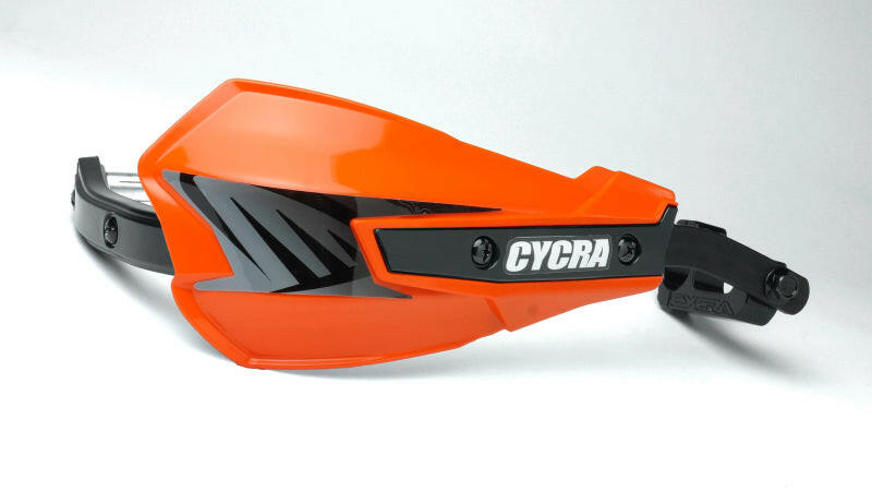 Cycra Vortex Hand Guard/w Universal U-Clamps - Orange Hand Guards Cycra