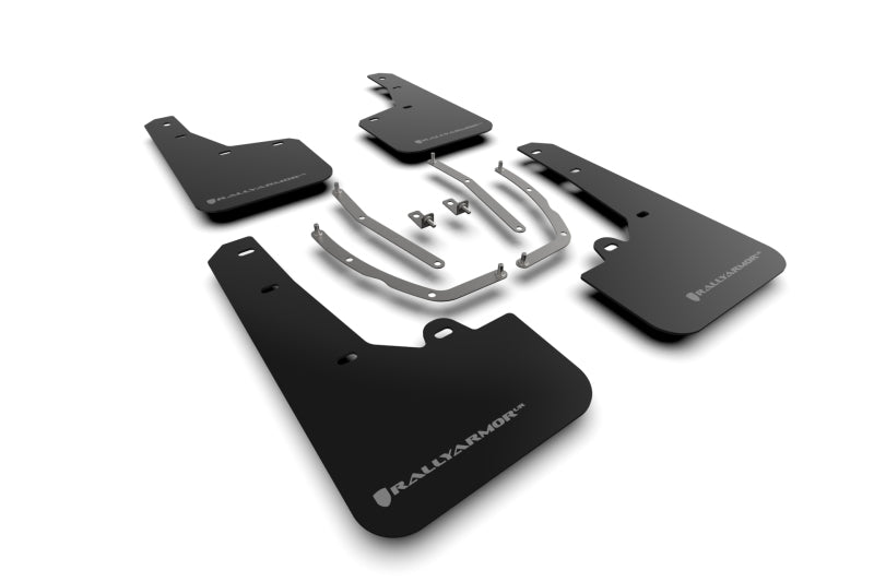 Rally Armor 22-24 Hyundai Tucson Black UR Mud Flap w/Grey Logo Mud Flaps Rally Armor