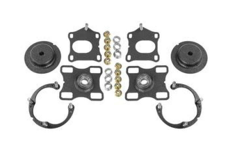 BMR 11- 14 Ford Mustang / Shelby GT500 Caster Camber Plates - Black Hammertone Shock Mounts & Camber Plates BMR Suspension