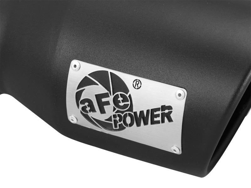 aFe Power Gas Exhaust Tip Black- 3 in In x 4.5 out X 9 in Long Bolt On (Black) Catback aFe