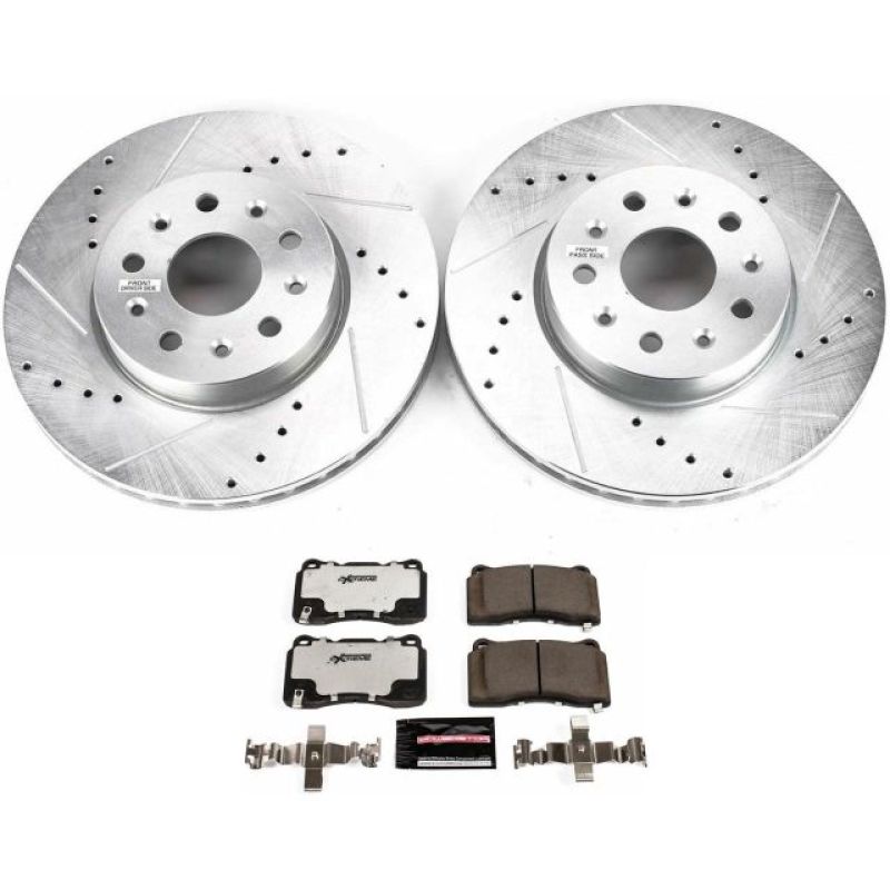 Power Stop 16-18 Cadillac CT6 Front Z26 Street Warrior Brake Kit Brake Kits - Performance D&S PowerStop