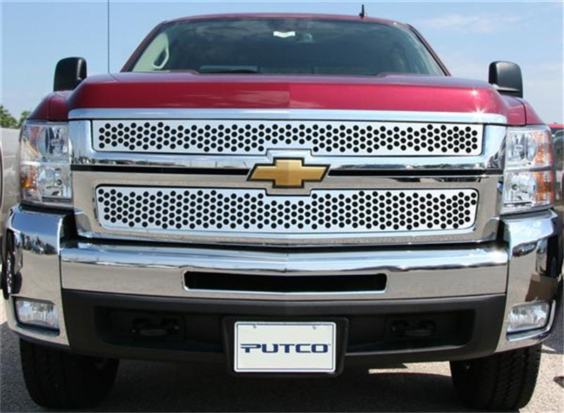 Putco 07-10 Chevrolet Silverado HD Punch Stainless Steel Grilles Grilles Putco