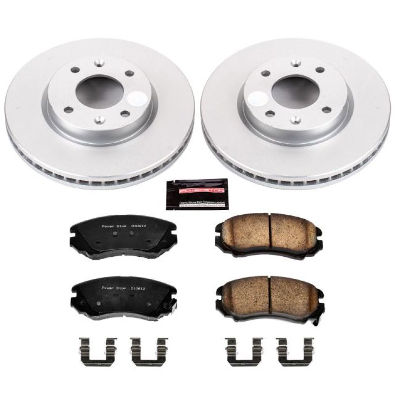 Power Stop 03-05 Hyundai Sonata Front Z17 Evolution Geomet Coated Brake Kit Brake Kits - Performance Blank PowerStop