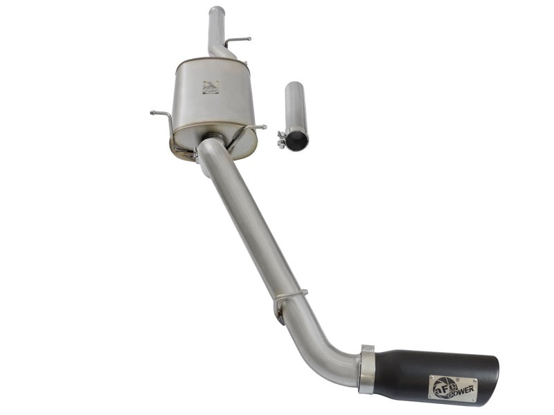 aFe MACHForce XP Exhausts Cat-Back Black Tip 09-17 GM Silverado 1500 4.3/5.3L RegCab SB/LB Catback aFe