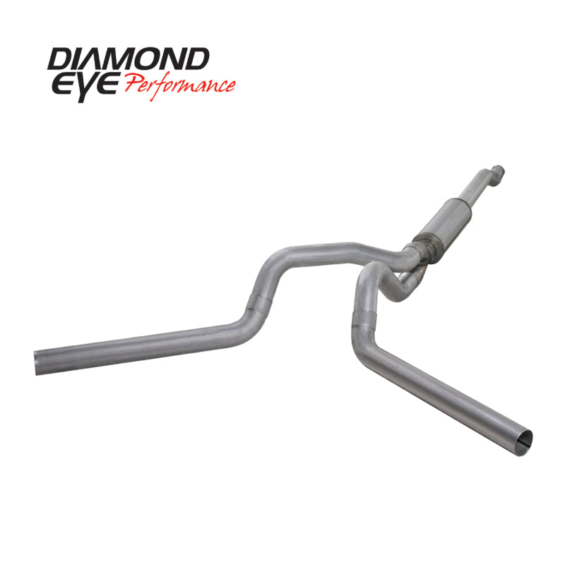 Diamond Eye KIT 4in Catback MFLR RPLCMENT PIPE DUAL AL: 03-07 FORD 6.0L F250/F350 Catback Diamond Eye Performance