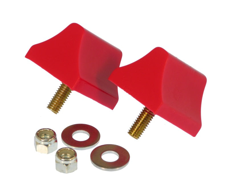 Prothane Universal Bump Stop 1 1/2X2X1 3/4 Wedge - Red Bump Stops Prothane