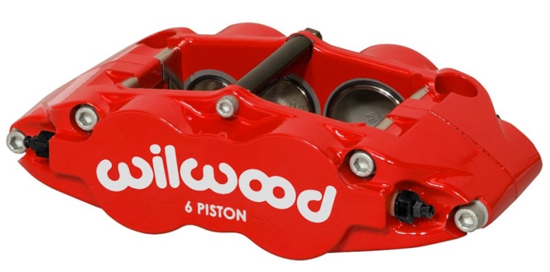 Wilwood Caliper Forged Narrow Superlite L/H FNSL6R-DS Dust Seal 1.62/1.12 1.10in Rotor Width - Red Brake Calipers - Perf Wilwood
