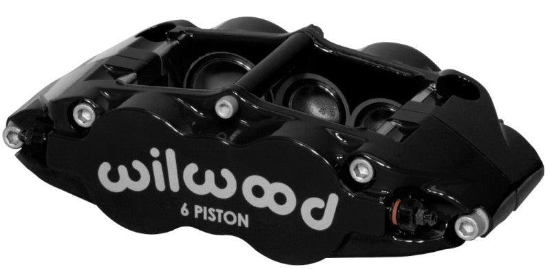 Wilwood Caliper-Narrow Superlite 6R-RH - Black 1.38/1.12/1.12in Pistons 1.10in Disc Brake Calipers - Perf Wilwood