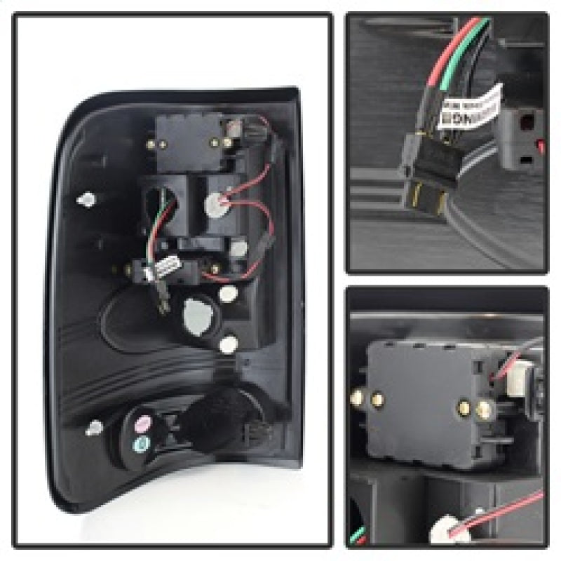 Spyder Ford F150 side 04-08 (Not Fit Heritage & SVT)LED Tail Lights Blk Smke ALT-YD-FF15004-LED-BSM Tail Lights SPYDER