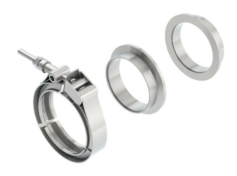 Borla Universal 2.5in Stainless Steel 3pc V-Band Clamp w/ Male and Female Flanges Clamps Borla