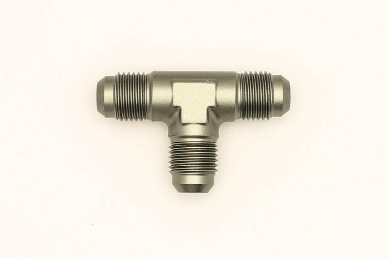 DeatschWerks 6AN Male Flare + 6AN Male Flare To 6AN Male Flare Tee Fitting Fittings DeatschWerks