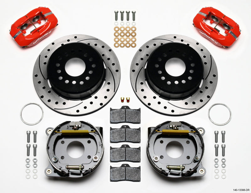 Wilwood Forged Dynalite P/S P-B Kit Drilled-Red AMC 71-74 2.60in Offset Big Brake Kits Wilwood