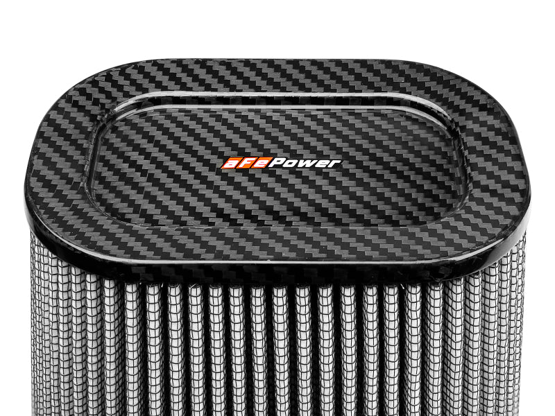 aFe MagnumFLOW Pro Dry S Air Filter (7.5x5.5in) F x (9x7in) B x (5.75x3.75in) T (Carbon) x 10in H Air Filters - Universal Fit aFe