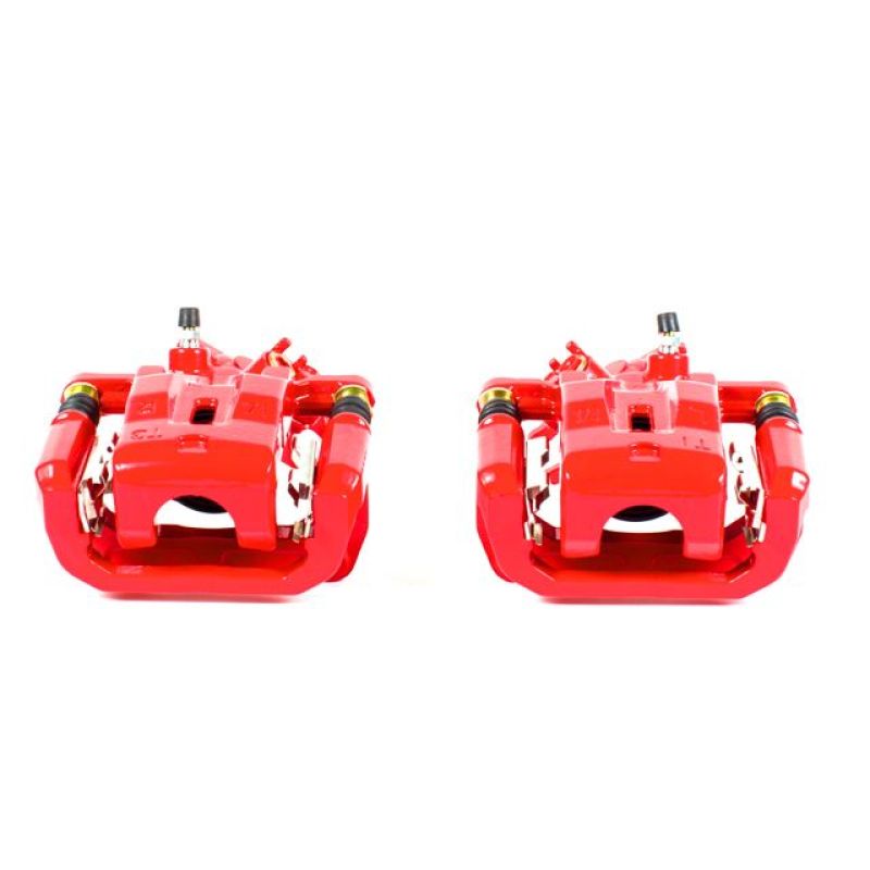 Power Stop 04-10 Mazda RX-8 Rear Red Calipers w/Brackets - Pair Brake Calipers - Perf PowerStop