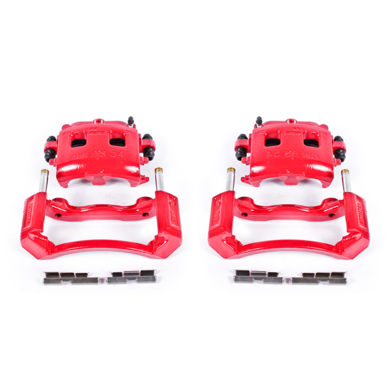 Power Stop 02-05 Dodge Ram 1500 Front Red Calipers w/Brackets - Pair Brake Calipers - Perf PowerStop