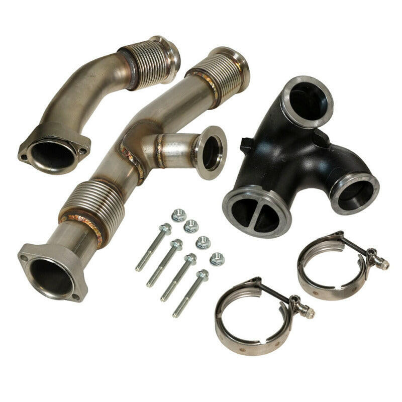 BD Diesel UpPipe Kit - Ford 03-04.5 6.0L Powerstroke w/EGR Connector Connecting Pipes BD Diesel