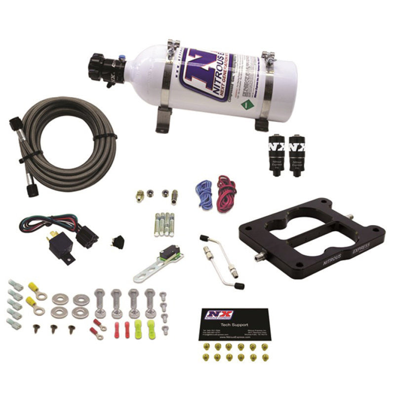 Nitrous Express Q-Jet/Holley Spread Bore Hitman Plus Nitrous Kit (50-200HP) w/5lb Bottle Nitrous Systems Nitrous Express