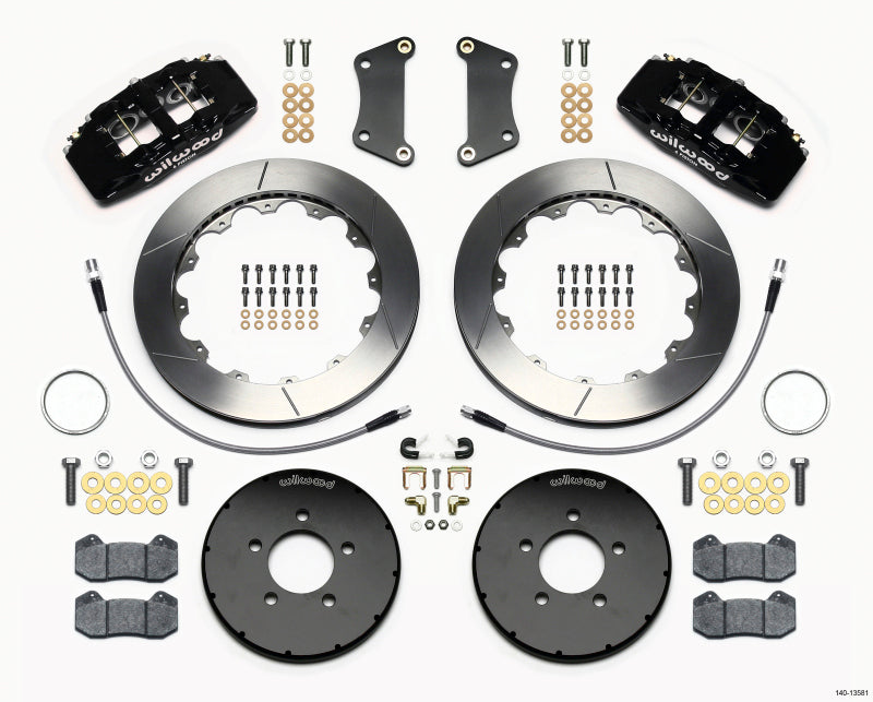 Wilwood Dynapro 6 Front Hat Kit 12.88in 2005-Up Mazda 3 w/ Lines Big Brake Kits Wilwood